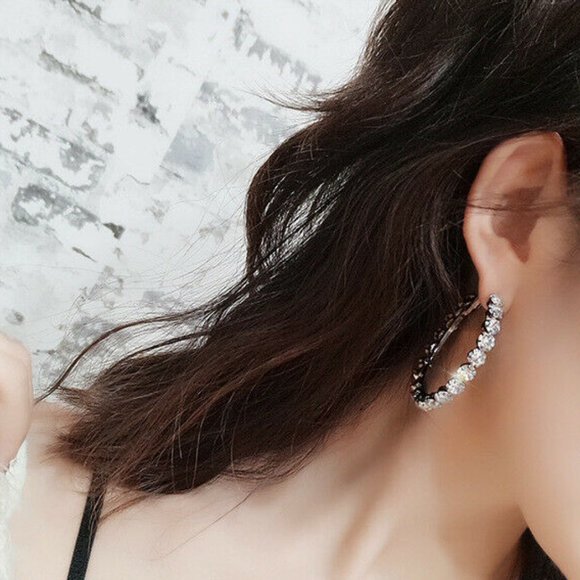 Sterling Silver Hoop Earrings - Picture 3 of 4